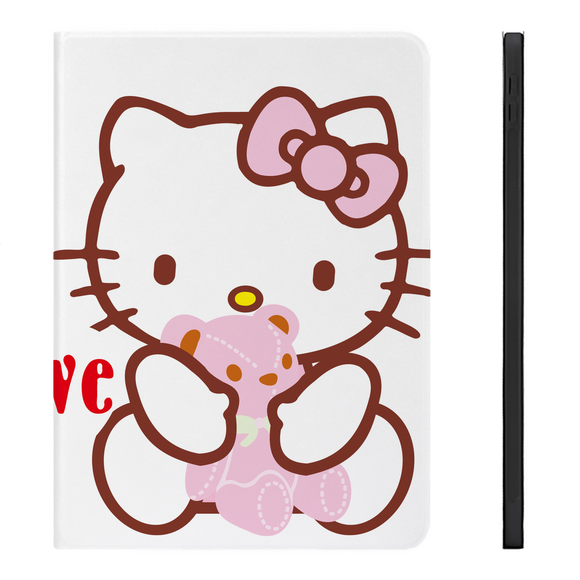 （画像用） Hello Kitty ハローキティ IPadケース ペンホルダー付き ブックスタイルデザイン